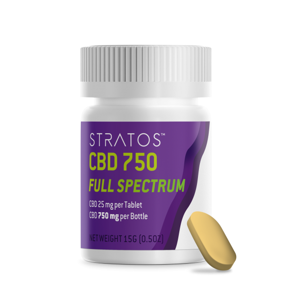 Stratos-CBD750-Full Spectrum-25mg-Tablets-ABQ-Albuquerque-NM