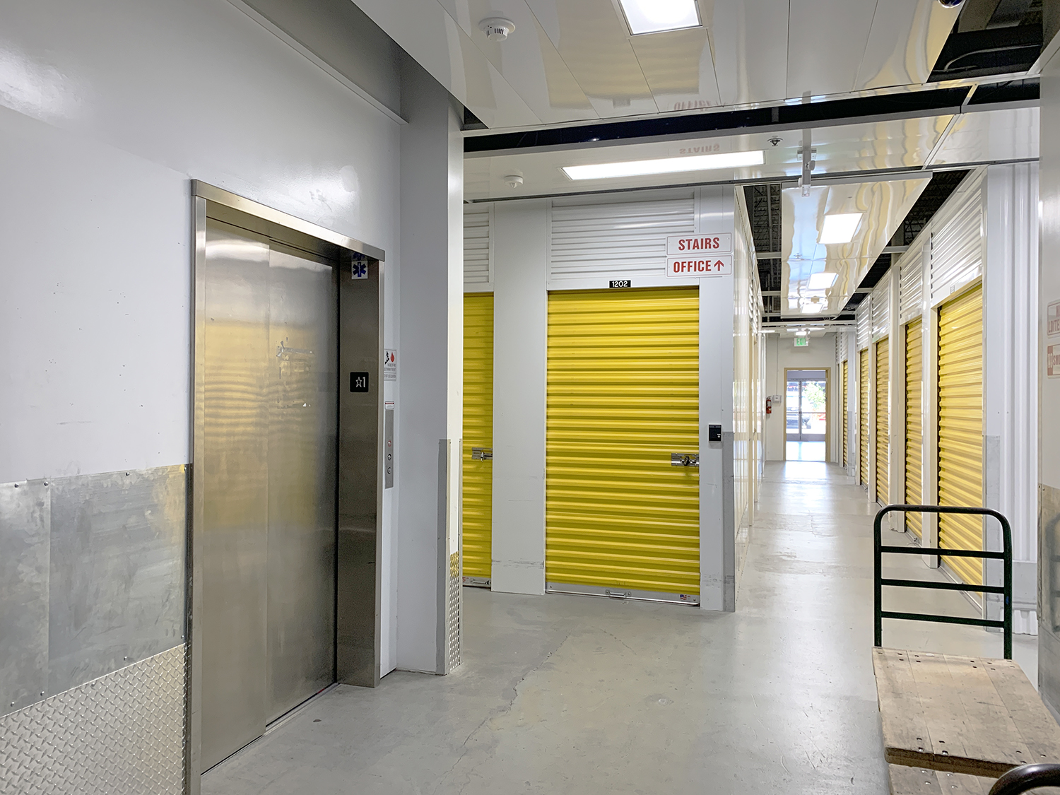 Elevator access at Security Public Storage in San Ramon.
