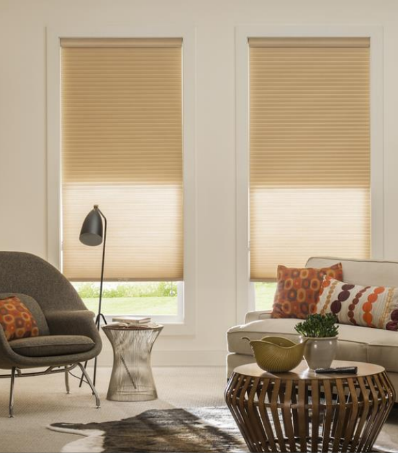 Cellular Honeycomb Shades are a perfect way to set the mood in your home no matter the time of day. At Budget Blinds of Rockwall, Terrell, and Greenville, we can help you select the color and style that best fits your home.
