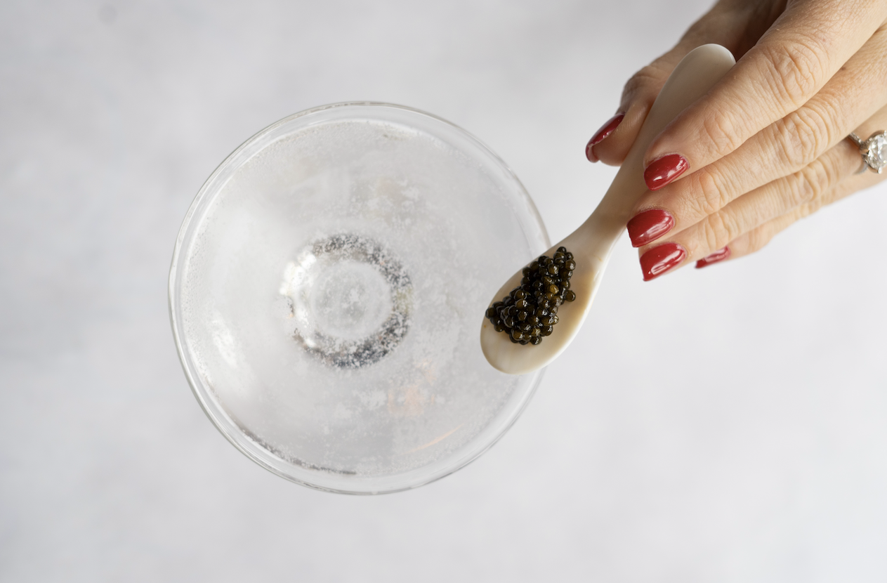 Classic Martini with Caviar