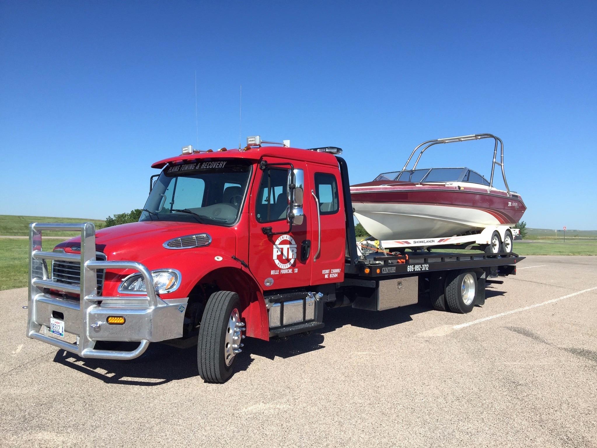 We have been serving Northwestern South Dakota for over 15 years, and are proud to serve all your towing and recovery needs. Large or small we have all the equipment, knowledge and manpower to serve you!  We have built our business with great service, fair pricing and going the extra mile for our customers. We serve 10 counties in 4 states, South Dakota, North Dakota, Wyoming and Montana, We are the preferred towing and recovery choice for law enforcement agencies in our local area, we have earned our relationship with local law enforcement and look forward to earning your trust as well! Plains Towing and Recovery provides a wide assortment of towing and recovery services that range from towing motorcycles and compact cars to performing full recovery on semis and their trailers. We also proudly work with a number of law enforcement agencies throughout our service area.