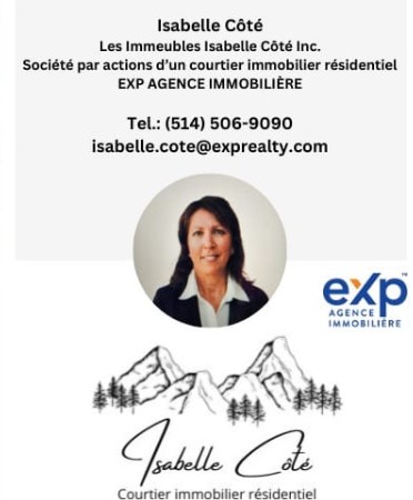 Isabelle Côté Courtier immobilier eXp - Agence immobilière Blainville (514)506-9090