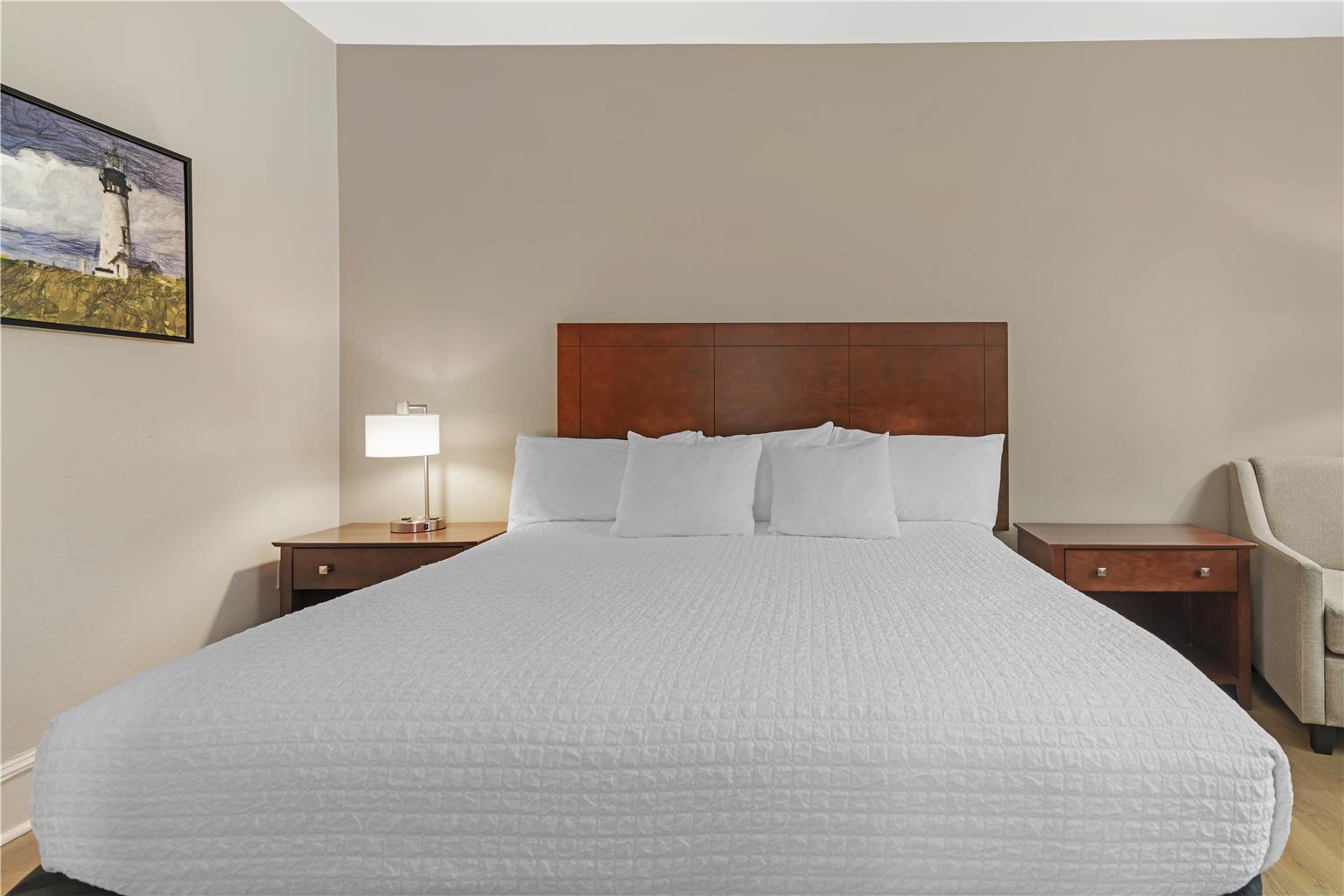 ADA King Bedroom with Roll-In-Shower