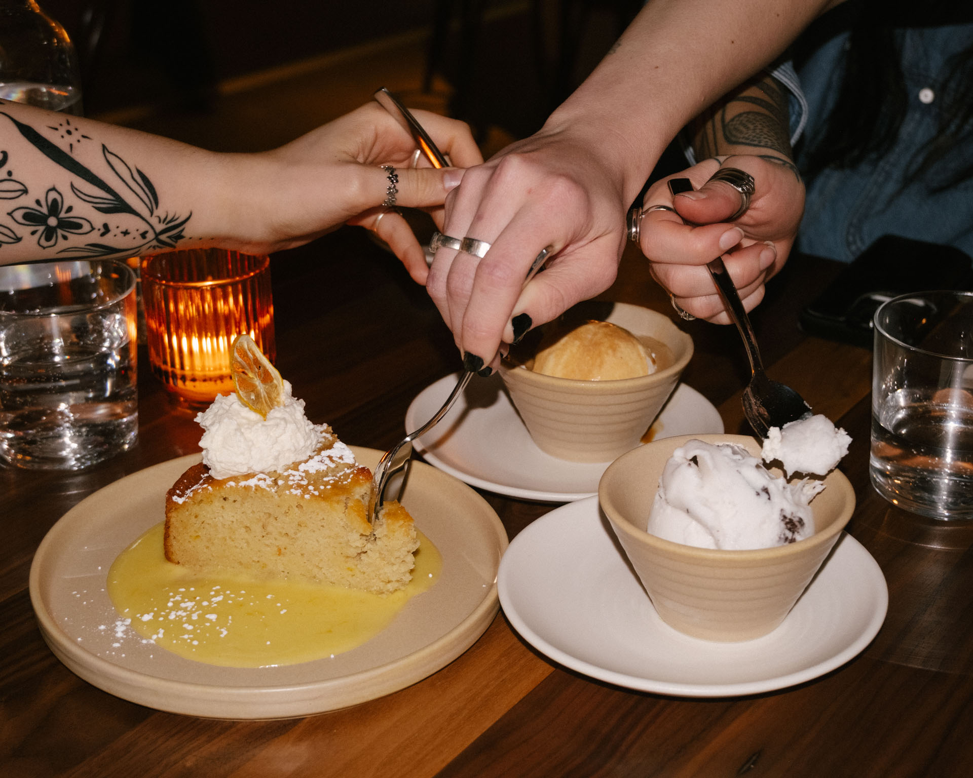 Lemon Ricotta Cake and Gelato 