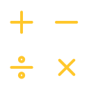 Mathematical symbols icon.