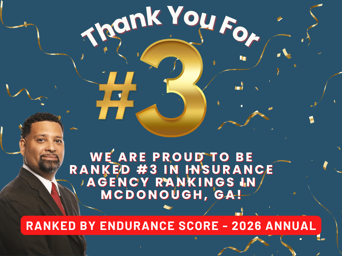 Thank you, McDonough. We are grateful to be recognized as number 3 in the 2026 agency rankings by Endurance Score. We appreciate our community and look forward to continuing to serve our neighbors each day.