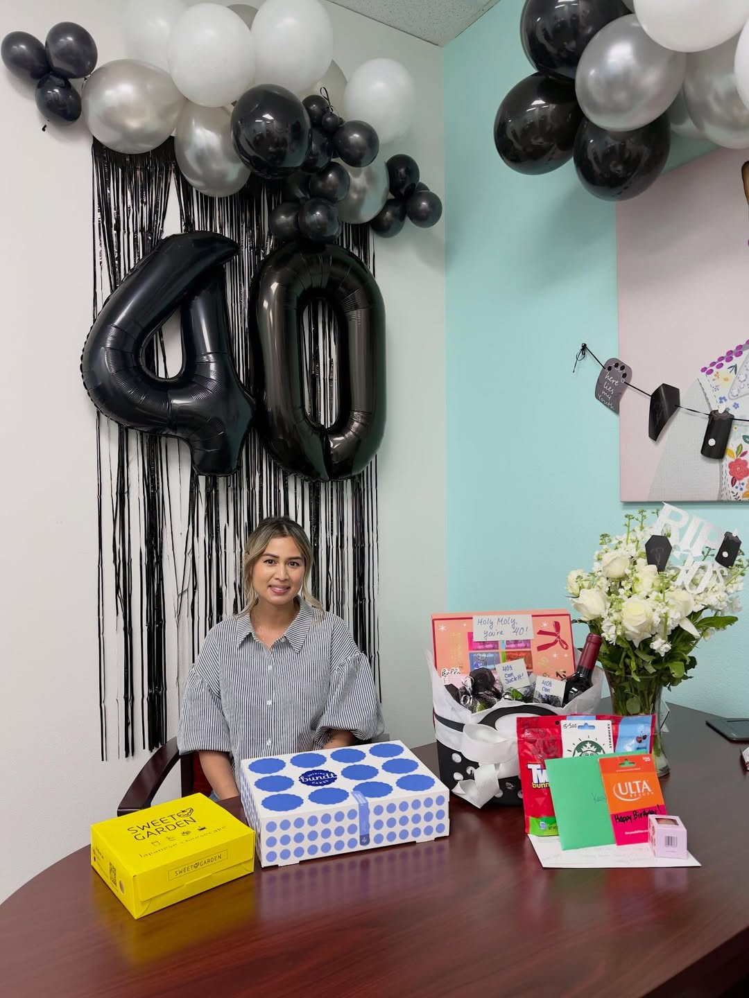 Happy Birthday, Kathy! 
Cheers to 40 and fabulous! We&rsquo;re so lucky to have you as part of our team. Your support for the team and everything you bring each day never go unnoticed.