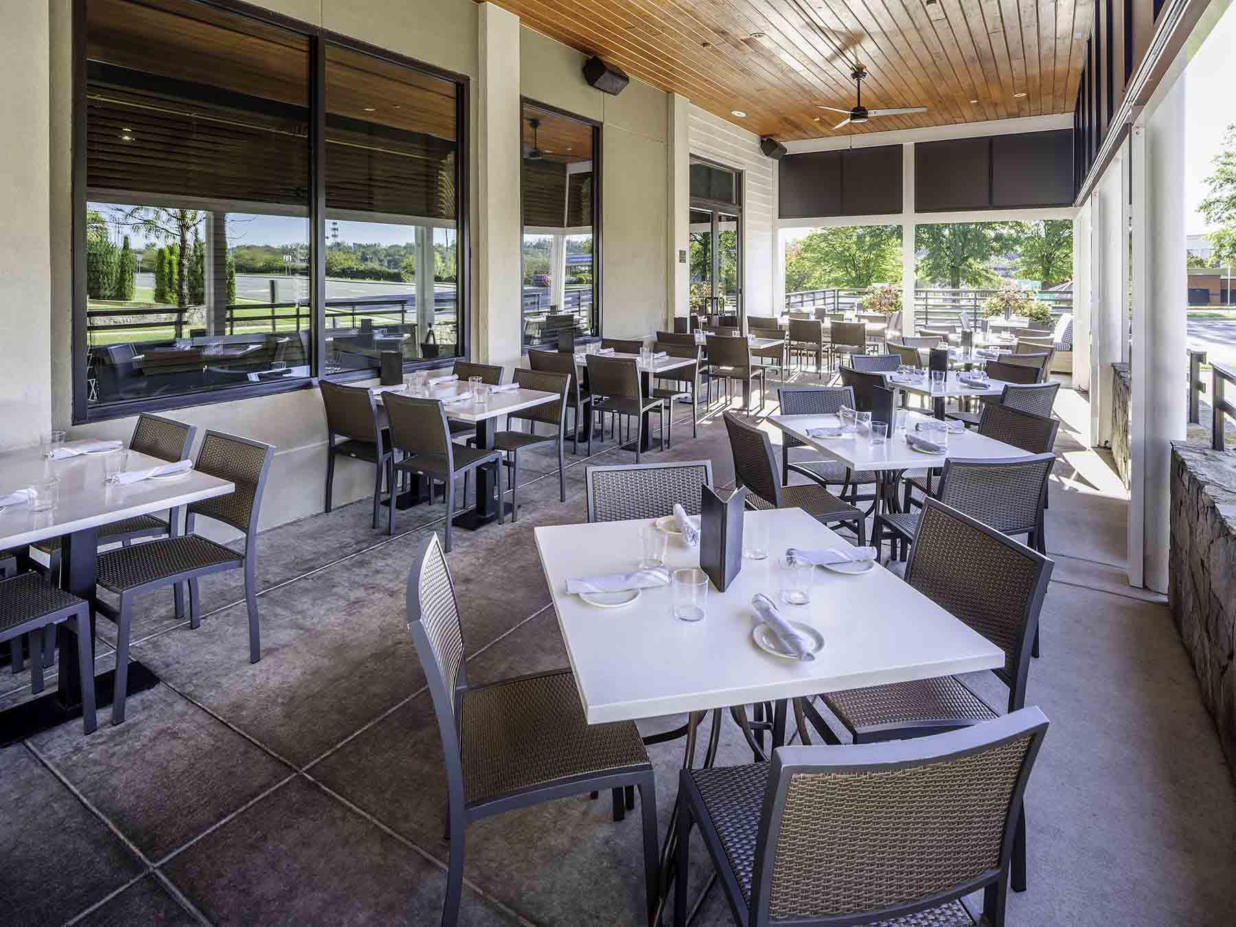 Front Patio at Burtons Grill & Bar in Charlottesville, VA 