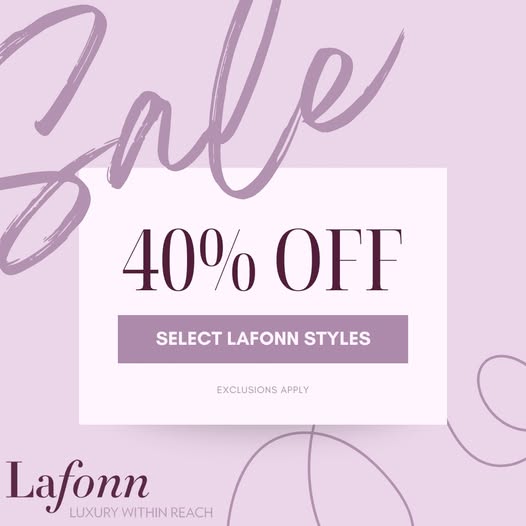 We are having a sale!! Come in and shop select Lafonn styles for 40% off!!