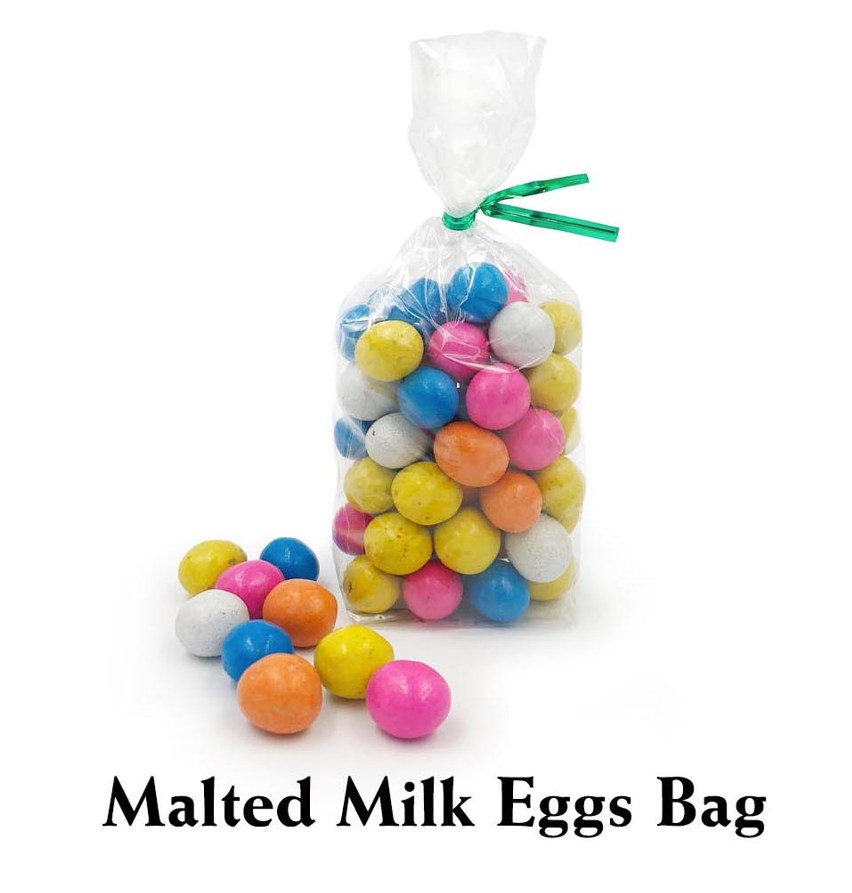 Enjoy a timeless Easter classic with Florence's Exquisite Chocolates' 1/2lb Malted Milk Eggs Bag from Rexburg, ID! Each crisp malted milk center is covered in luxurious milk chocolate and finished with a colorful candy shell.