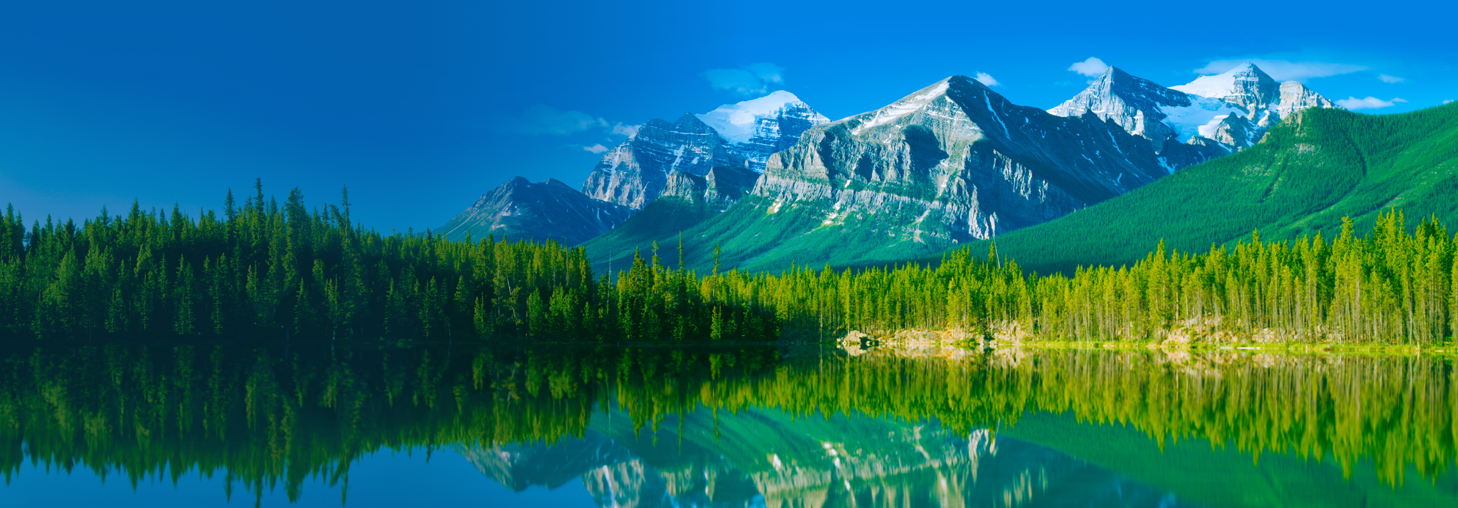 Herbert Lake in Alberta, Canada.
