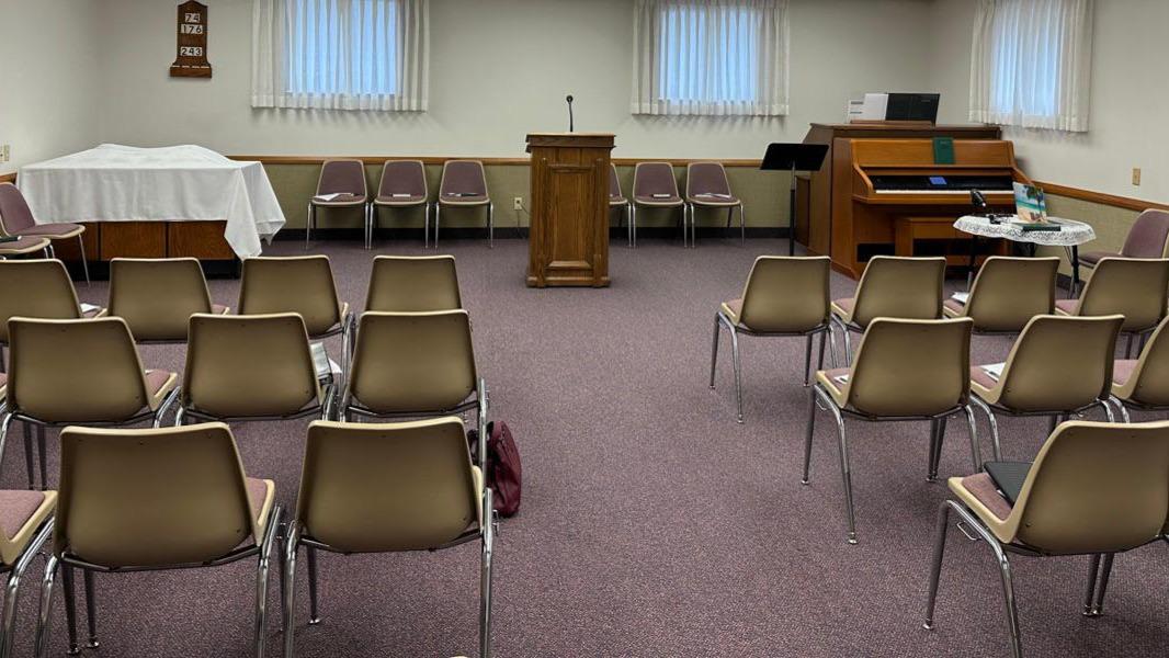 Main worship area for Viroqua Christian Church for the Church of Jesus Christ of Latter-day Saints