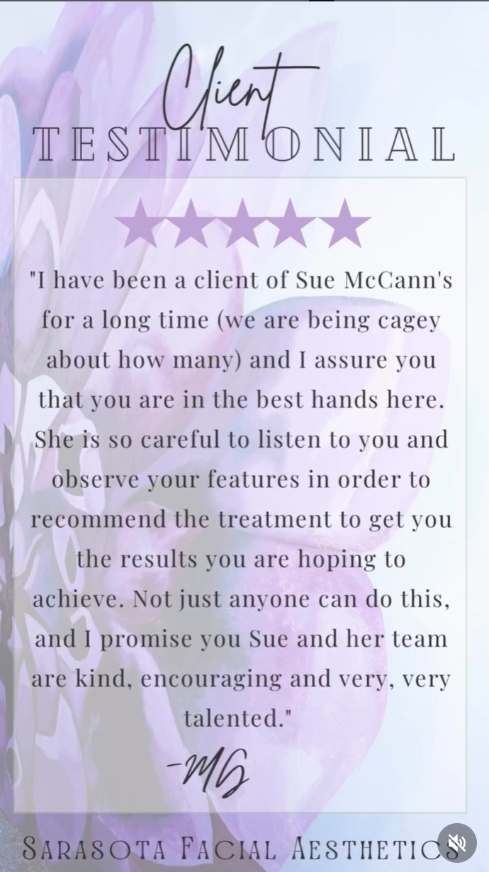 Sarasota Facial Aesthetics Testimonial
