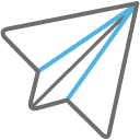 Paper airplane icon.