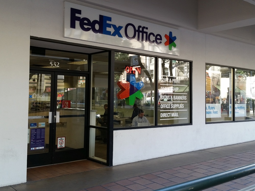 Exterior photo of FedEx Office location at 532 C St\t Print quickly and easily in the self-service a FedEx Office Print & Ship Center San Diego (619)645-3300