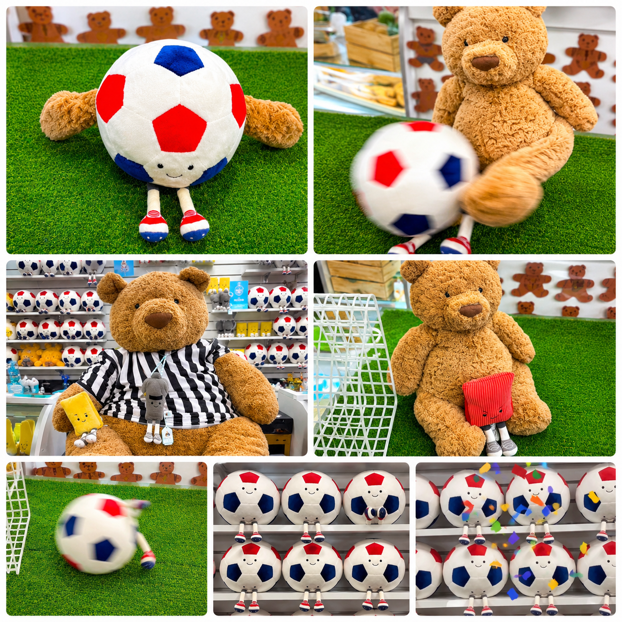 Celebrate World Cup excitement with Jellycat Football Club plush toys at Tomfoolery Toys and Books in Meyerland. Discover adorable soccer-themed Jellycat characters, collectible plush friends, and playful in-store displays that make every visit fun for kids, families, and Jellycat fans.