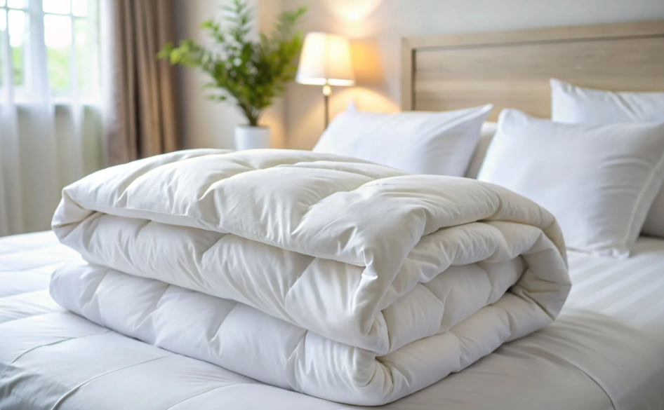 Bulk bedding laundering and comforter cleaning[cite: 5]. We deep-clean quilts, duvets, and pillows, removing dust mites and refreshing large household textiles on-site
