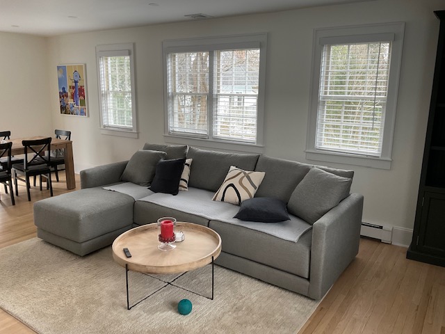 Love the classic look? We do, too—and that’s the look we were going for in this Pleasantville home! You can see our Faux Wood Blinds adorning these windows!