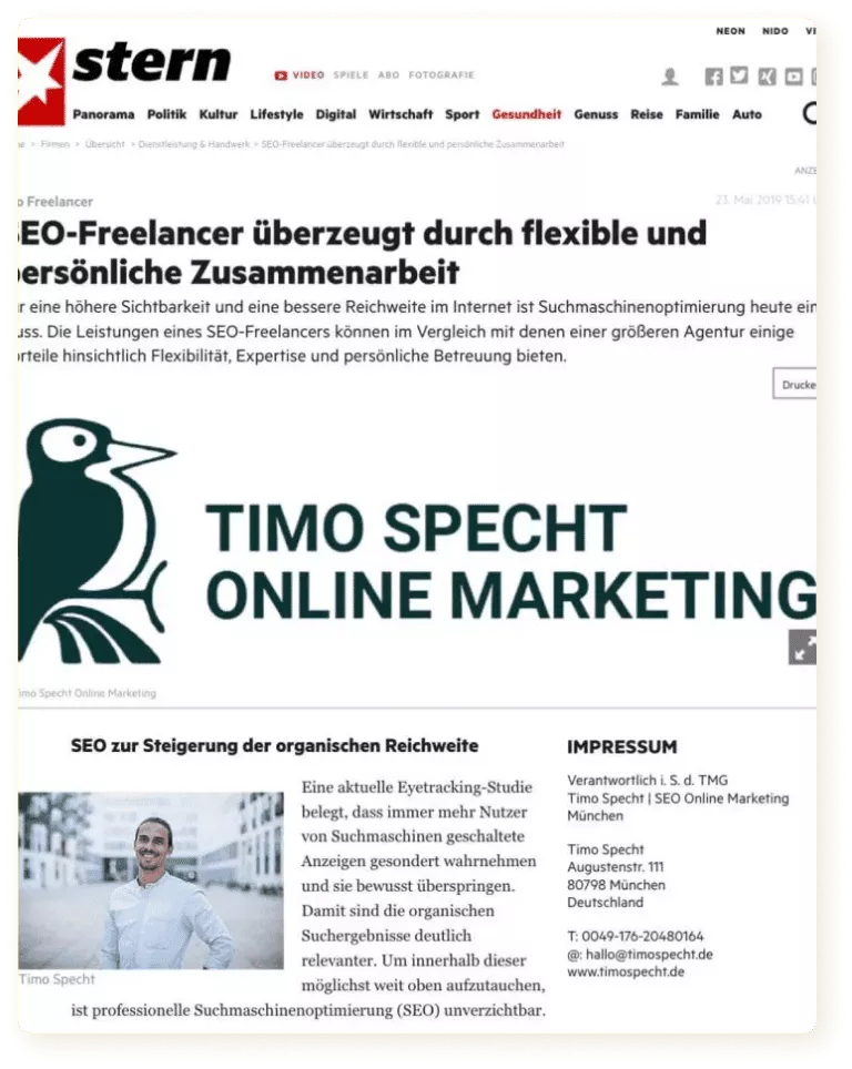 SEO Experte Hamburg - Agentur Timo Specht in Hamburg