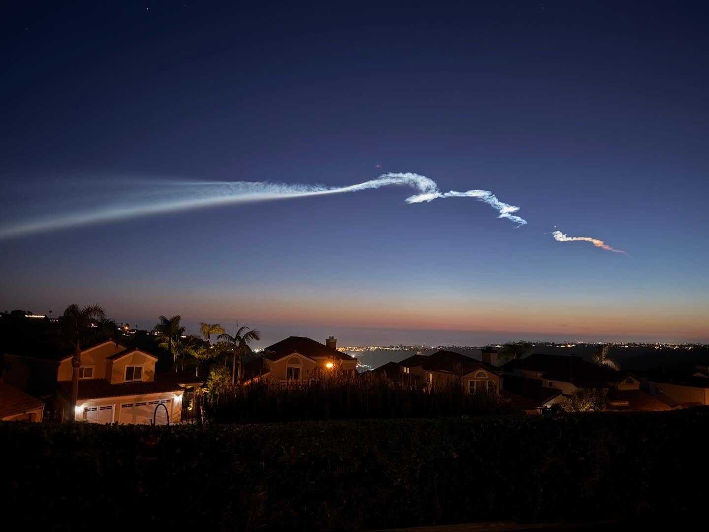 Some evenings bring a reminder that memorable moments can light up the sky. We loved catching this Falcon 9 launch trail above the neighborhood.