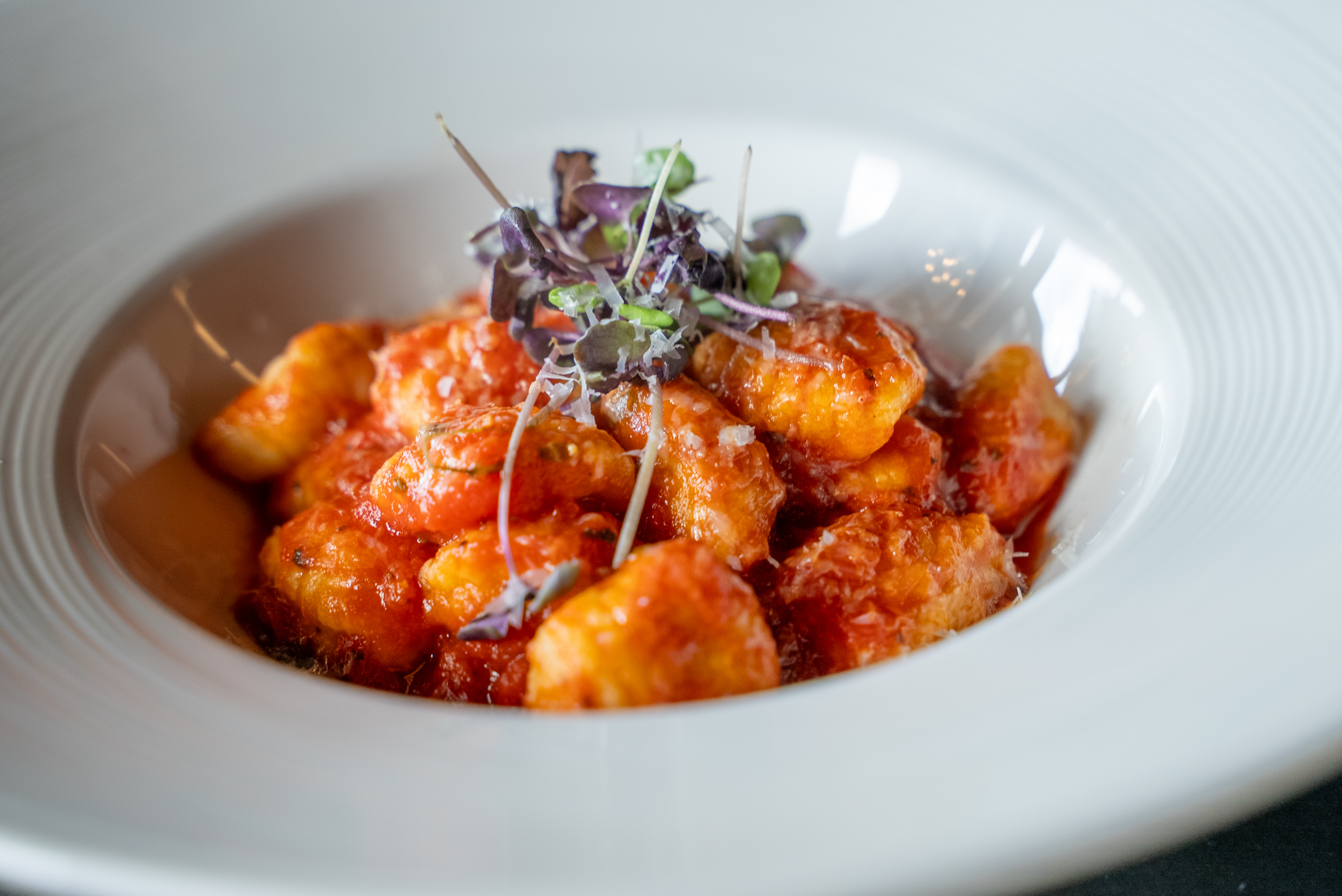 Classic Italian gnocchi. Light fluffy and served in our signature red sauce.