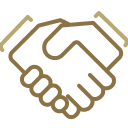 Handshake icon.