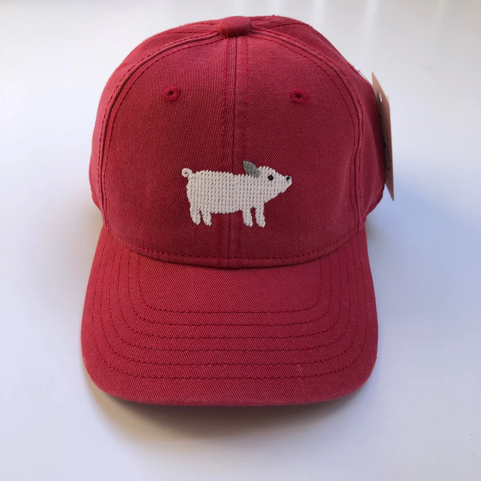 TOGGERY PIGGY EMBROIDERED HAT
These Toggery exclusive piggy embroidered caps are comfortable and cute for young hog fans!
Classic fit hat with needlepoint embroidery
2 - 10 yrs (see below)
adjustable white sail cloth back strap to customize fit
head circumference 16 - 21 inches
large bill provides sun protection
pre-washed fabric
100% cotton