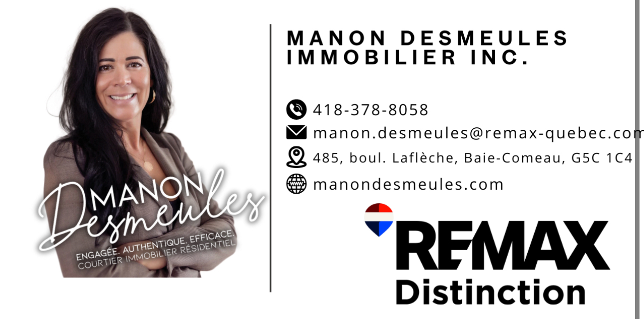 Images Manon Desmeules Immobilier Inc. Courtier immobilier résidentiel chez RE/MAX DISTINCTION