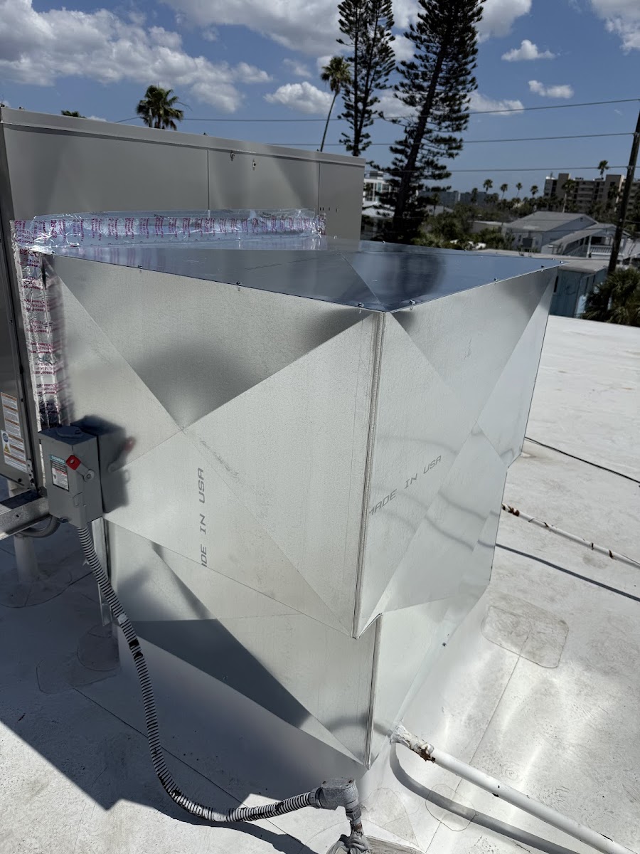 Rooftop ductwork and HVAC installation completed to support efficient airflow and dependable commercial climate control.