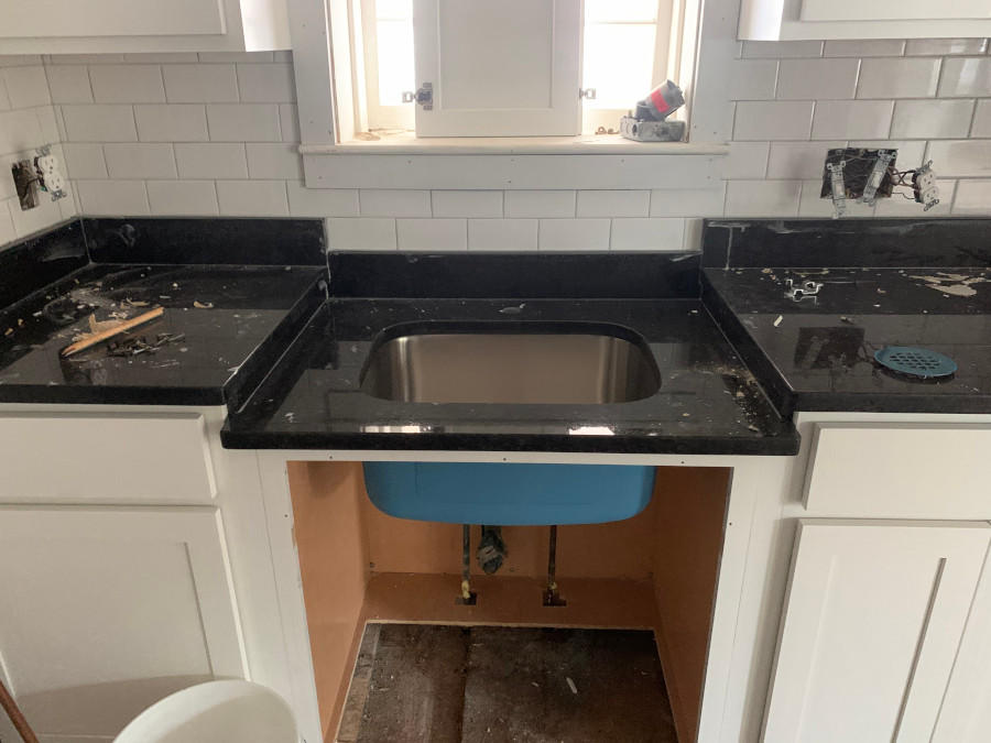 For this project in Haverhill, MA, our handyman custom built a handicap accessible sink for a local residence.