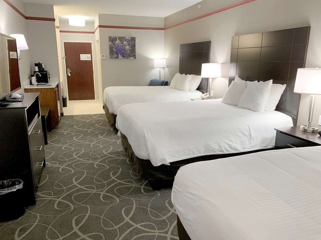 Three Queen Beds Guest Room