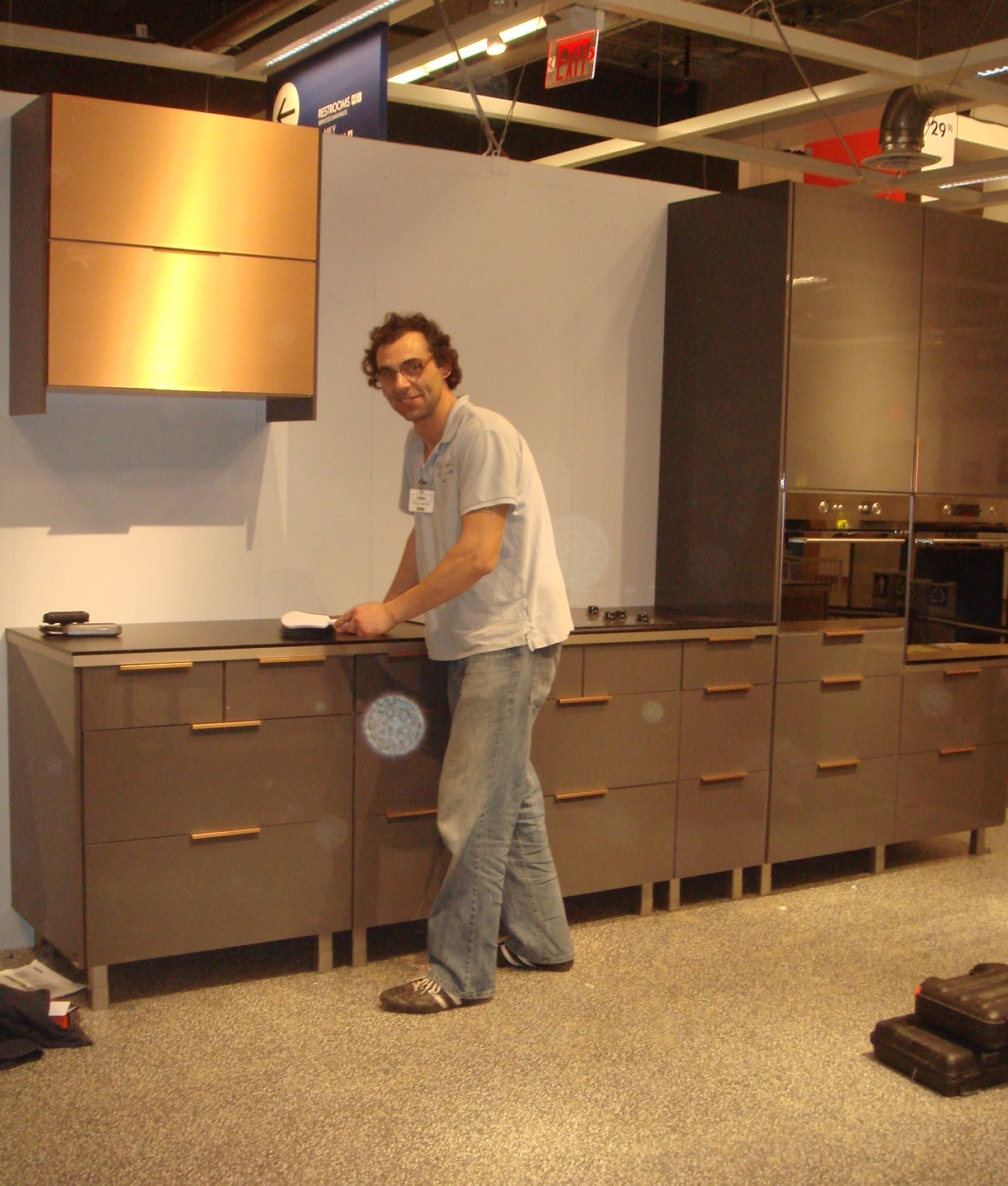 Installed Ikea kitchen front store display for Orlando Ikea