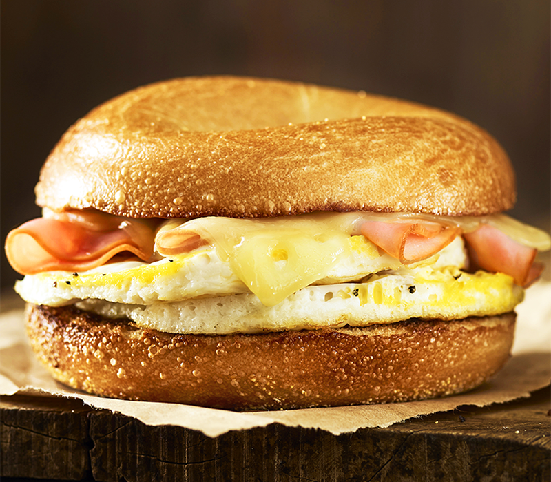 Ham & Swiss Breakfast Egg Sandwich