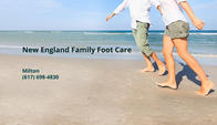 New England Family Foot Care two people running on beach
