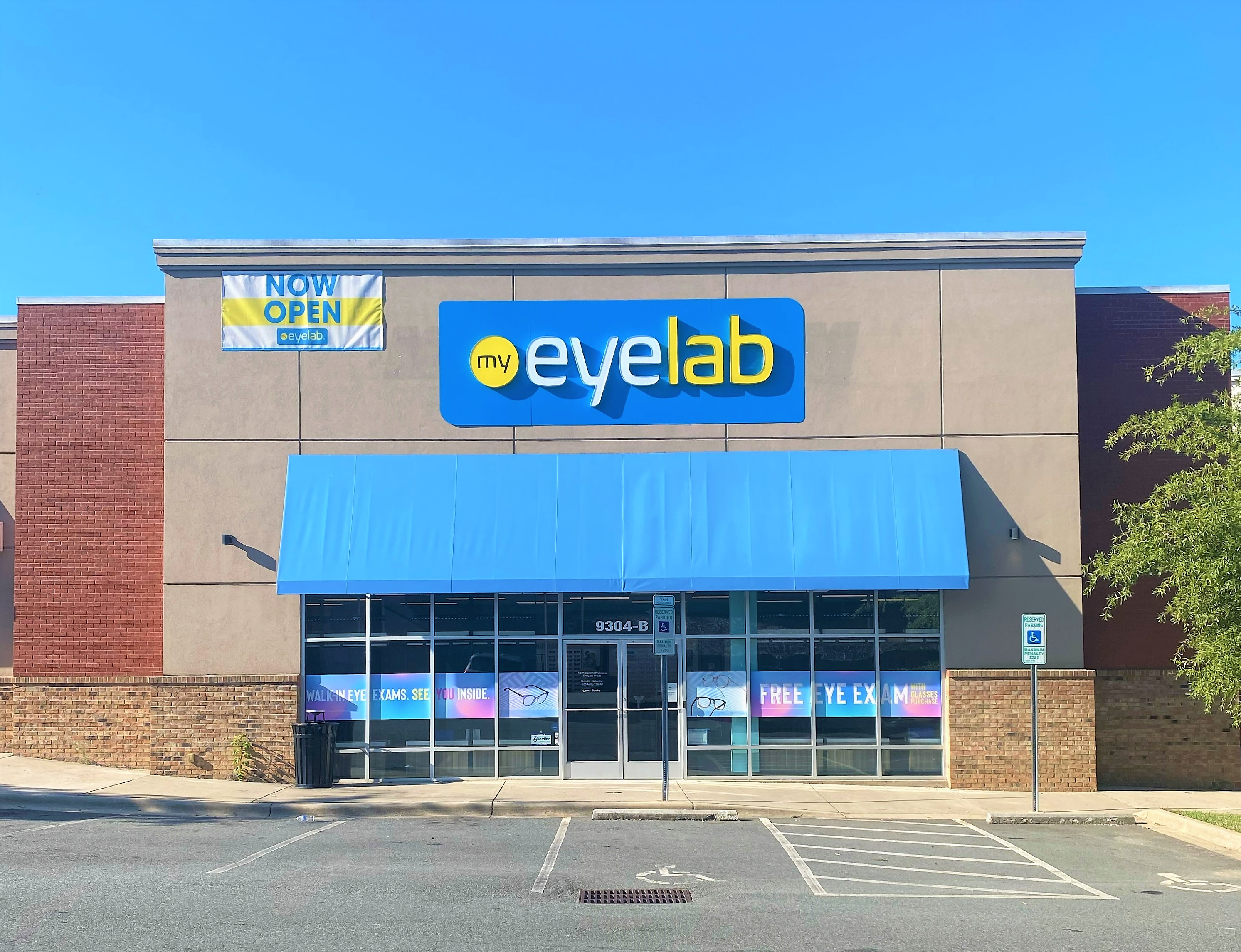 Storefront at My Eyelab optical store in Wedgewood, Charlotte, NC 28216