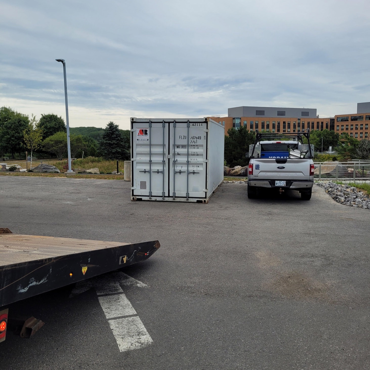 Abco Rental & Storage, Inc. delivered a 20-foot storage container rental to the Alfond Cancer Center 