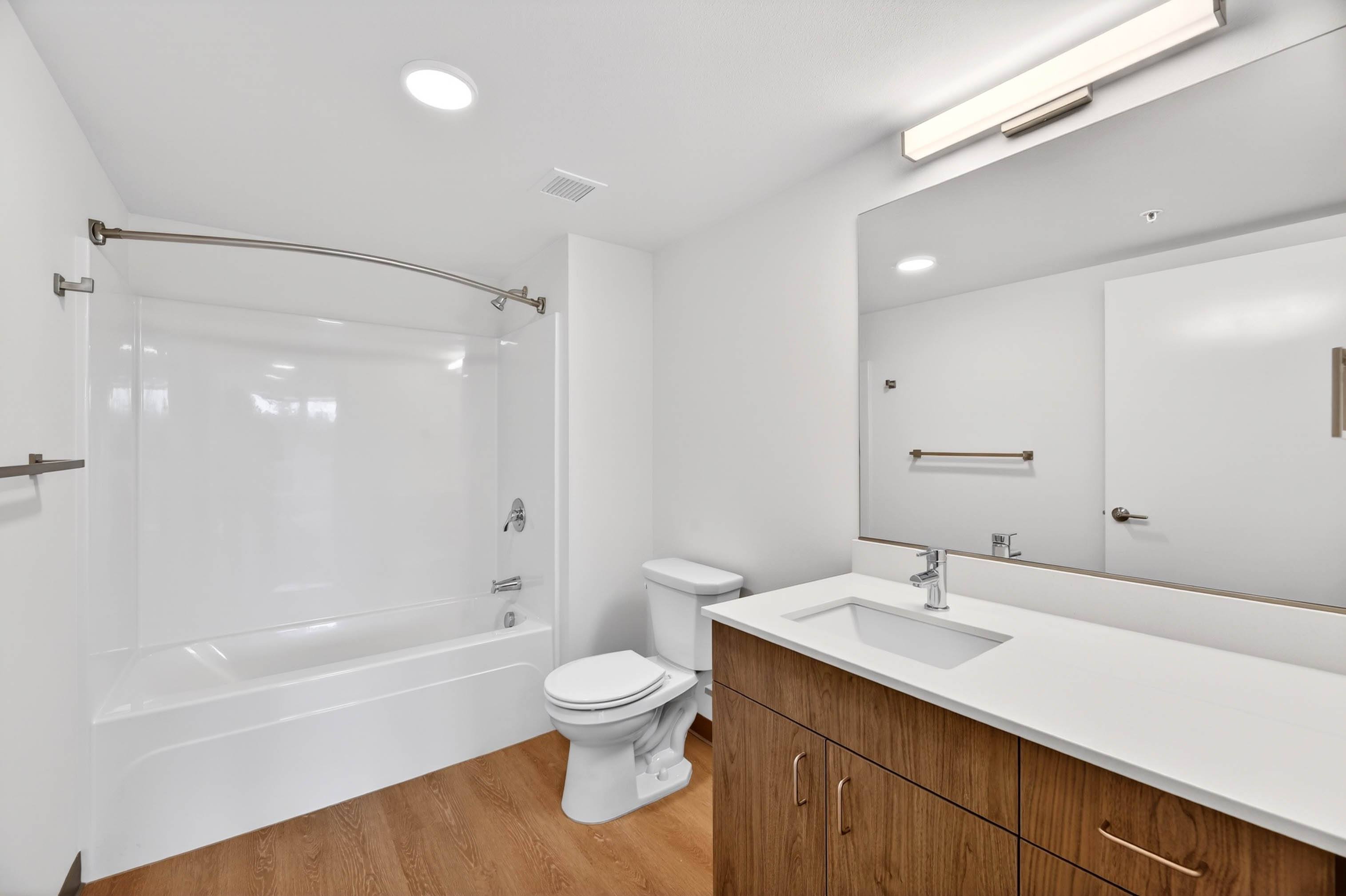 Interior bathroom with vanity