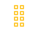Corporate building icon.