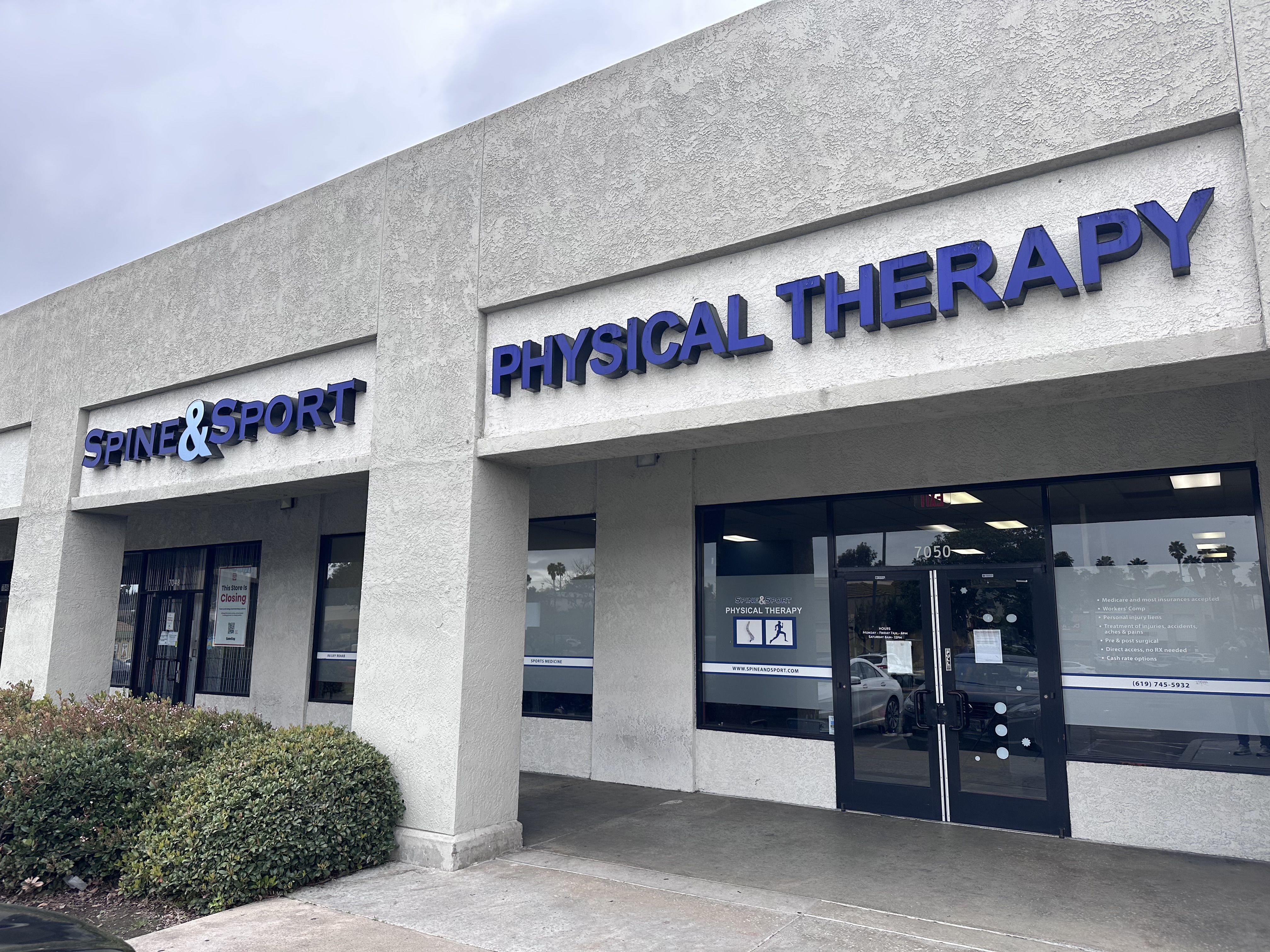 Spine & Sport Physical Therapy - Lemon Grove
7050 Broadway
Lemon Grove, CA 91945