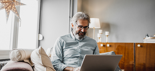 A client signing into their account.