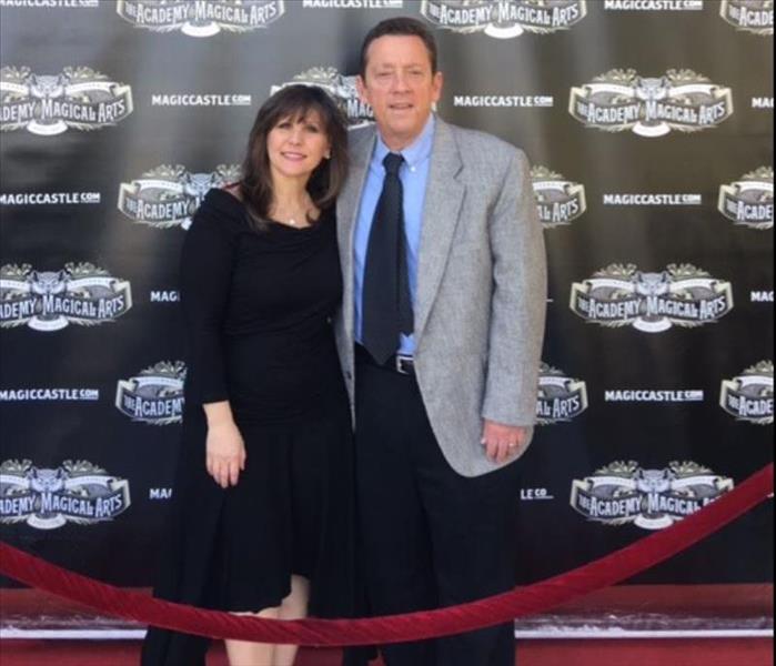 Yvette and Bert sponsoring in The Magic Castle BOMA Event of Greater Los Angeles. Enjoying a night after a long day of work from water, mold, and fire restoration. They watched magic show and dined.