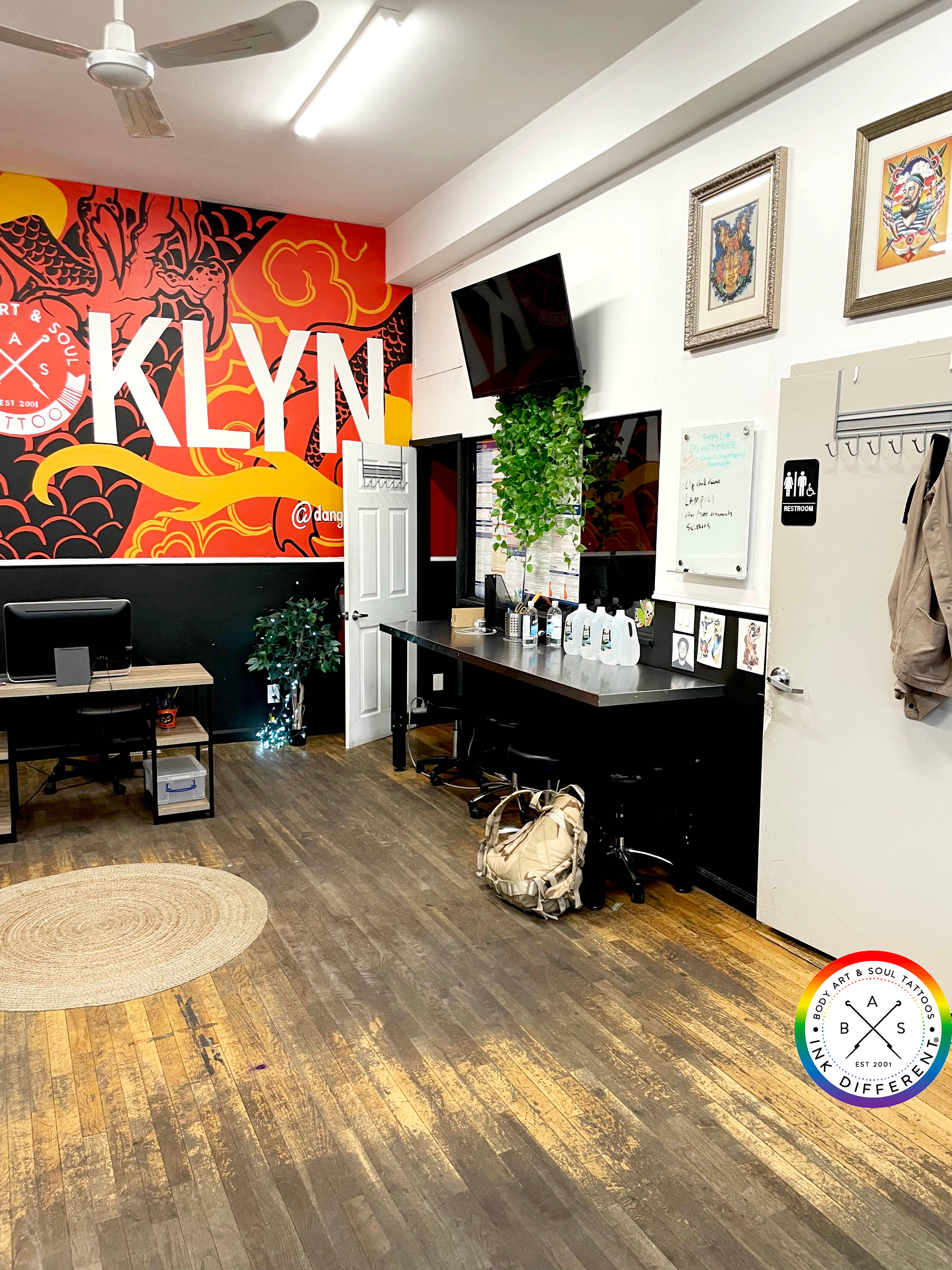 Brooklyn Location, NYC Tattoo School Interior view