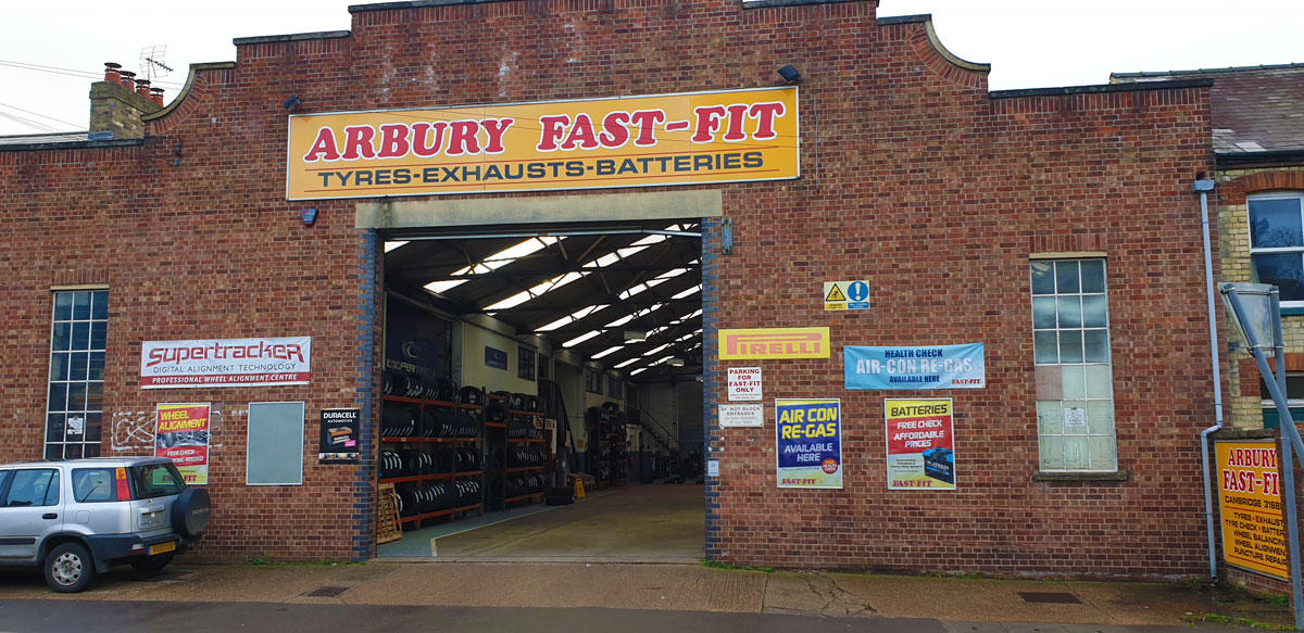 Outside Fast-Fit in Cambridge Fast-Fit Tyres & Exhausts Cambridge 01223 316888