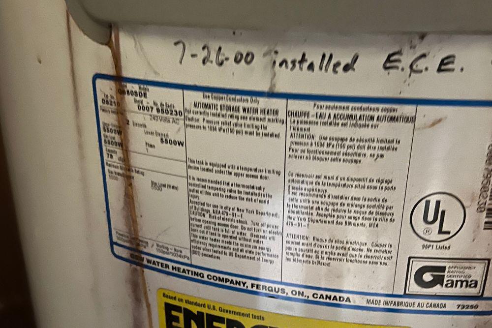 This water heater had never been serviced since it was installed on 7-26-20.