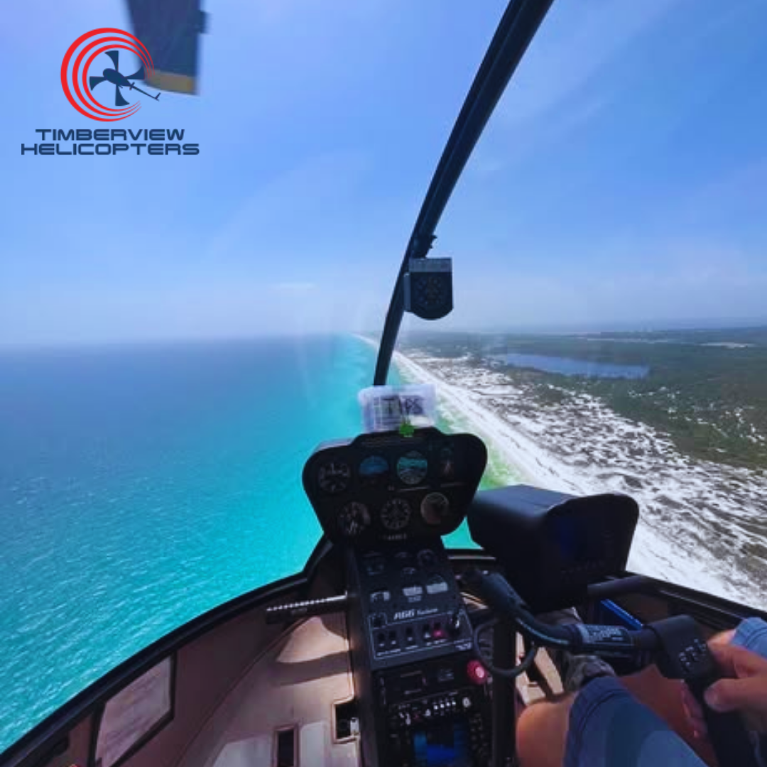 Take the "best seat in the house" with this immersive cockpit view of our famous Destin helicopter tours. From the pilot's perspective, you can see the incredible transition from the white-sand beaches to the deep turquoise waters of the Emerald Coast. This vantage point is perfect for spotting local marine life like dolphins, sharks, and sea turtles near the Henderson Beach State Park reefs. It’s the ultimate way to see iconic landmarks like Crab Island and the Destin Harbor from a perspective normally reserved for the birds.