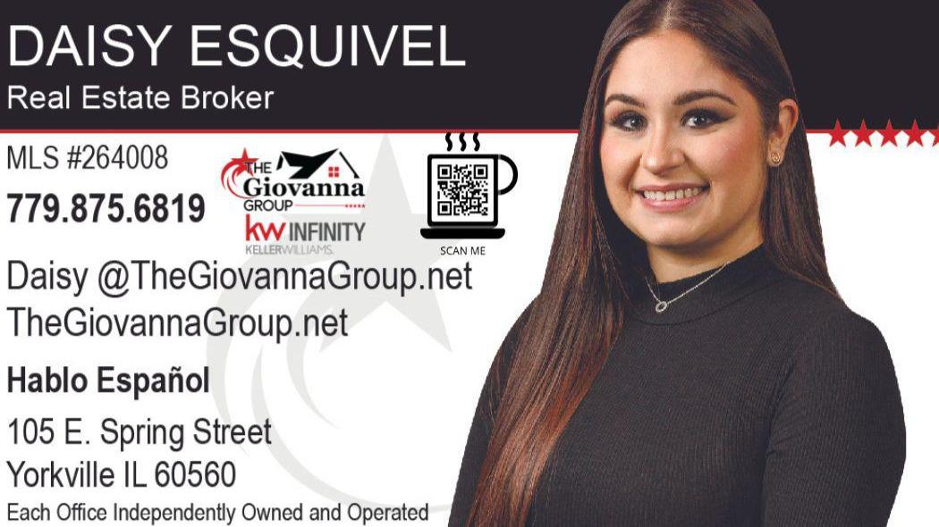 In Real Estate I love helping people in the process of buying their new home. It gets me excited when they get pre-approved and we can start their search, going to show homes and their face expressions. BUT the most exciting part is when I hand them their keys and their excitement. They become more than clients they become FAMILY and the way I treat them was the way Giovanna made my fianceÌ and I feel when we first bought our home. I will love to do that with everyone I work with!! If you or anyone you know is thinking of buying or selling don't hesitate to reach out! I love to help, guide and grow bonds with new people! Call or text 630-333-2798.