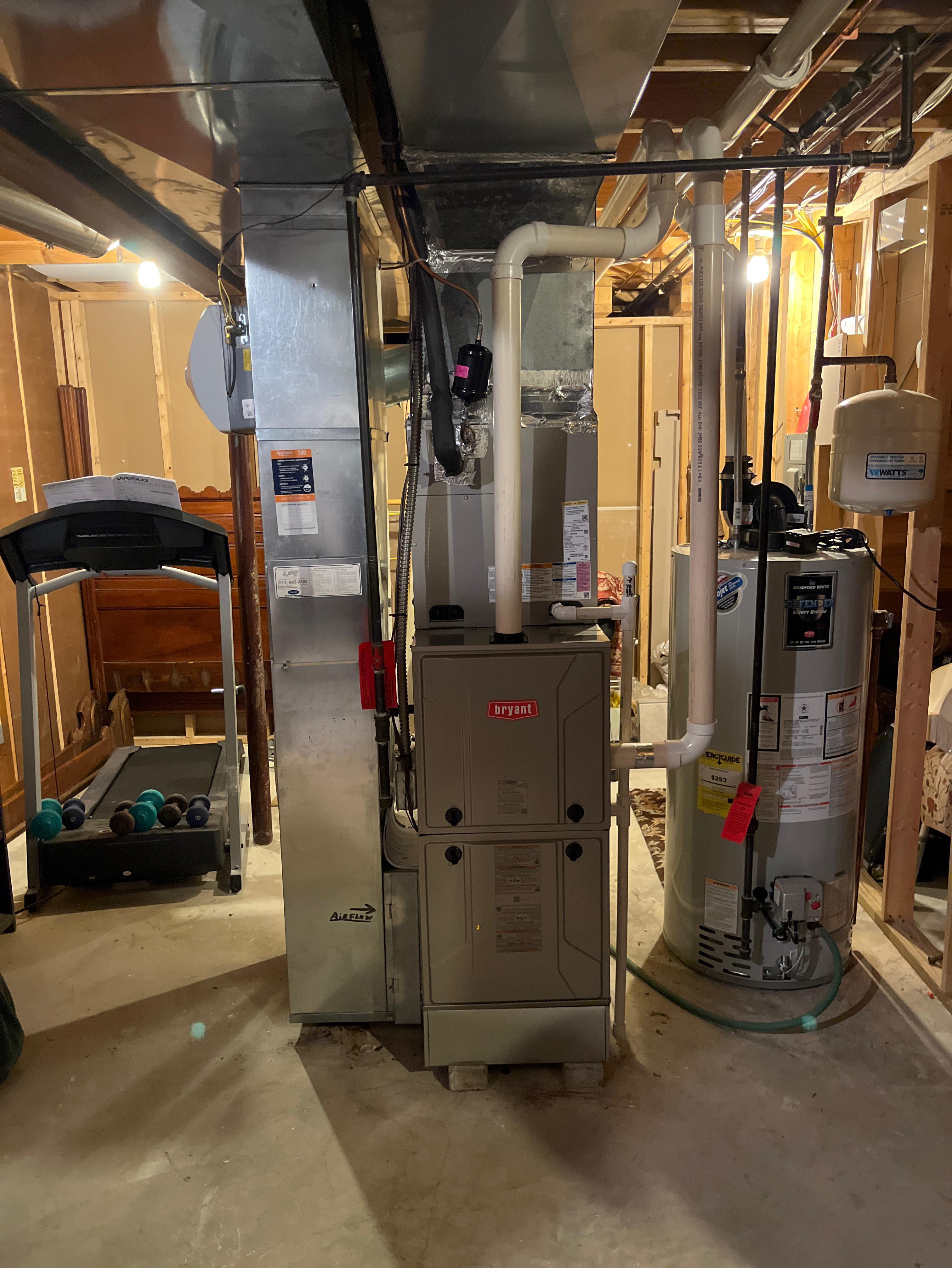 Always Affordable Air: Installed a Bryant Heat pump and 96% 2-stage gas furnace Dual fuel system.