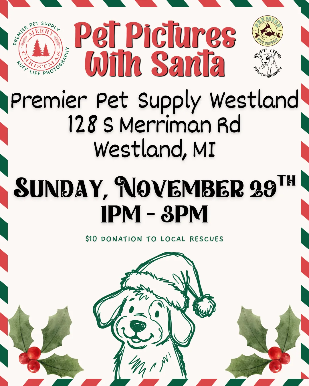 Image of Local Pet Event Santa Pet Photos W/ Ruff Life Photography! | Westland Nearby
