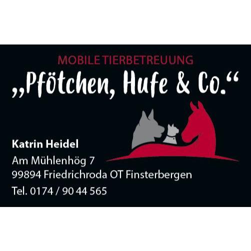 Logo Hundepension Hundekindergarten Mobile Tierbetreuung Pfötchen Hufe und Co. Inh. Katrin Heidel