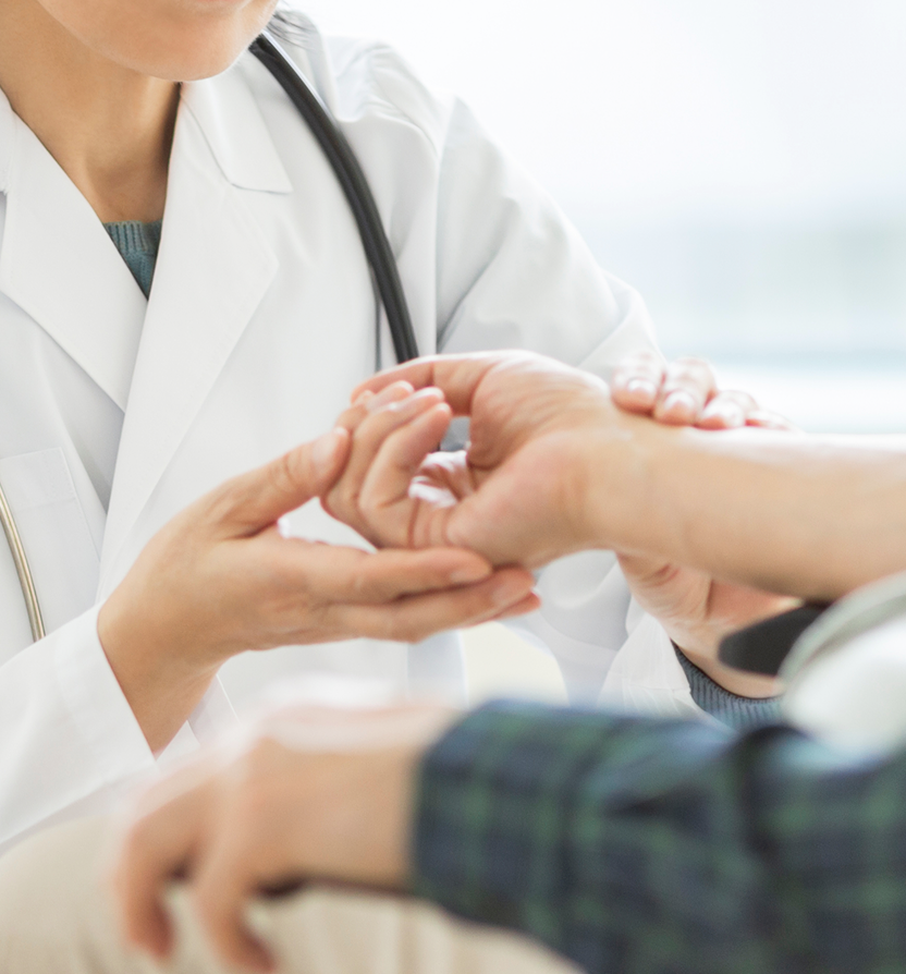 A doctor performing a routine checkup.